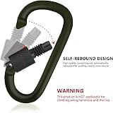 SoftcuteLee 4Pack Aluminum Carabiner D Ring Clip Heavy Duty Locking Keychain view 3