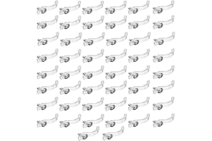 WHTCHSU 50 Pack Strip Light Mounting Brackets,Fixing Clips,One-Side Fixing,50 Screws Included (Ideal for 10mm Wide Waterproof Strip Lights)