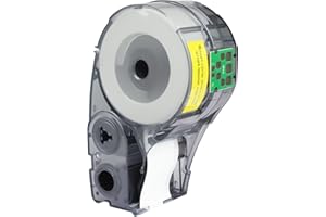 FJIAYIF Upgraded M21-750-499 Nylon Label with chip for Brady Nylon Label General ID, Wire Marking,Equipment Labeling and Lab Labeling Black-on-White for M210、M211、BMP21、BMP21-PLUS、Printers .75" W 16' L