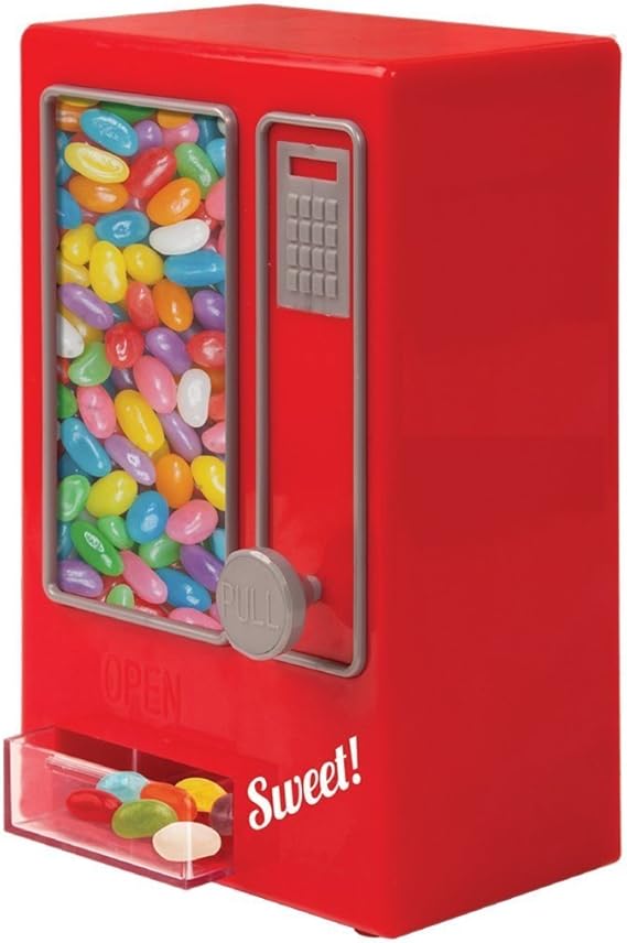 Invero Mini Sussigkeitenspender Fur Kinder Retro Stil Ideal Fur Kleine Sussigkeiten Und Nusse 16 X 14 X 30 Cm Rot Amazon De Kuche Haushalt