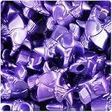 BEADTIN Dark Purple Pearl 25mm Halloween Witches Pony Beads (24pc)