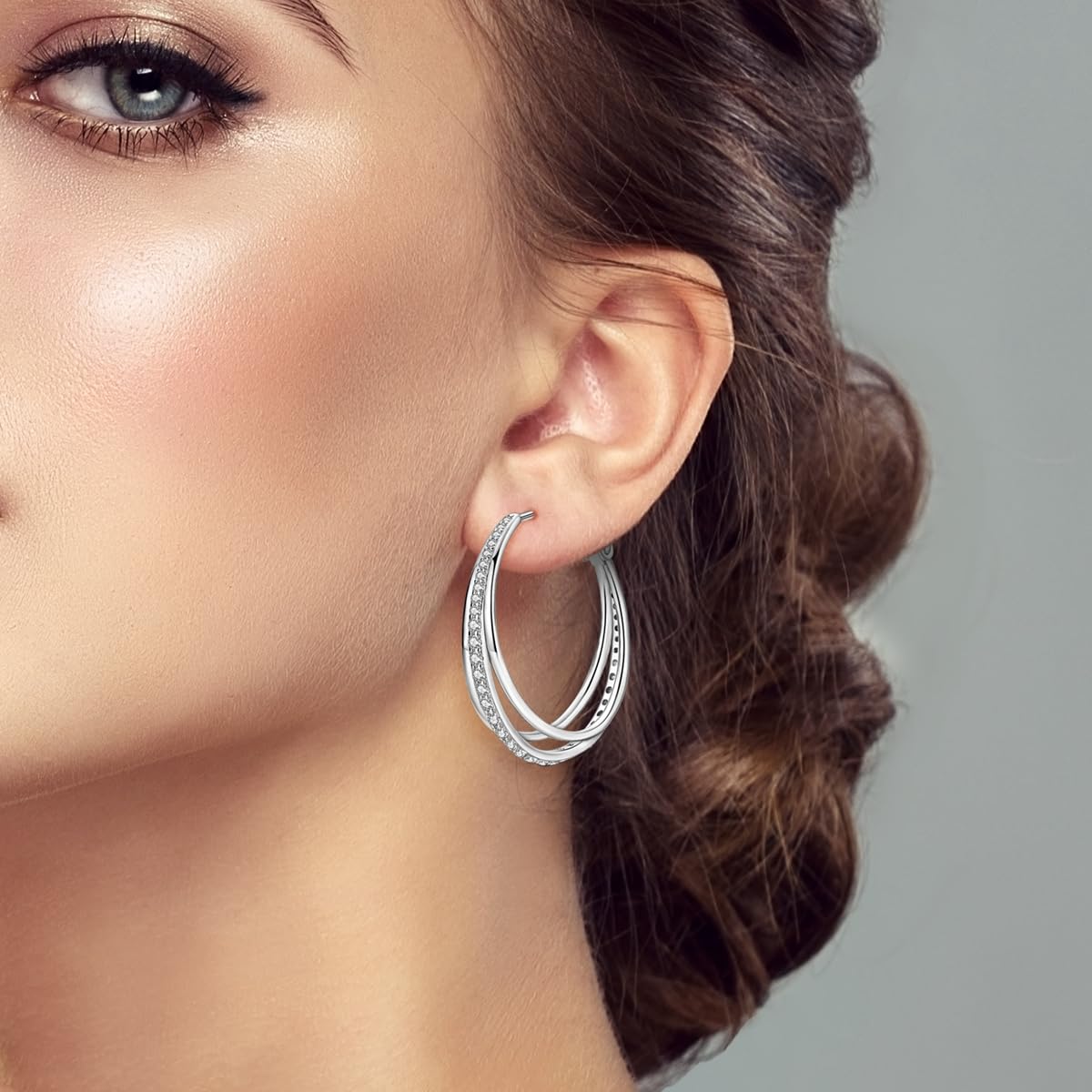 Sterling Silver Chunky Hoop Earrings