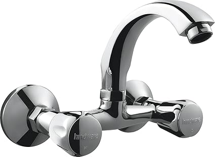 Hindware F330023CP Sink Mixer with Swivel Casted Spout (Wall Mounted) (Contessa Plus) with Chrome Finish