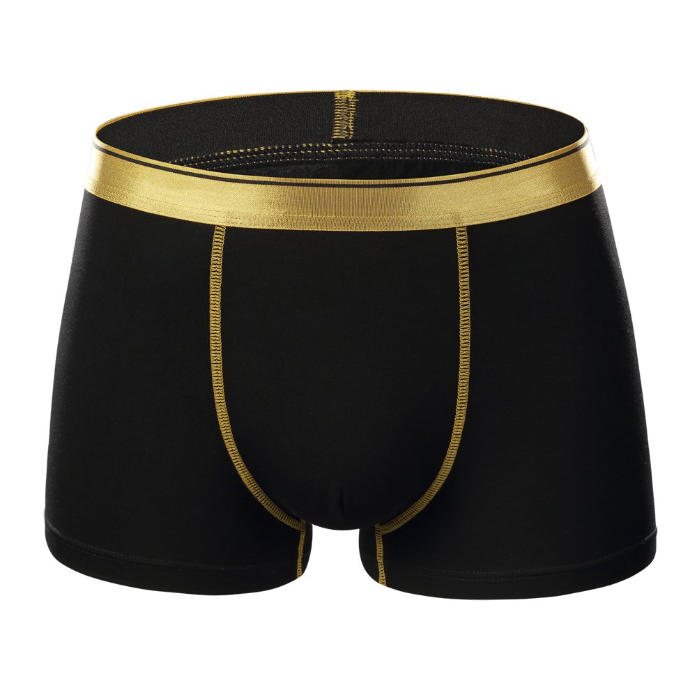 BRIGHT GG Mens Underwear Boxer Briefs Men Pack Soft Modal Cotton Healthy Breathable Underwear Spandex (M, Black)