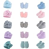 imflyker Newborn Baby Mittens Hats and Socks Soft Girls Bows Beanie Mitten Ankle Sock for Infant Newborn Boys baby Essentials