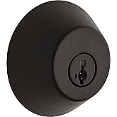 Weiser Welcome Home Matte Black Round Deadbolt Lock, ANSI/BHMA Grade 2 Certified Front Door Lock, Kick Proof, Bump Proof & An