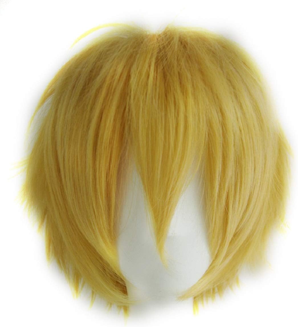 Anime Cosplay Short Straight Hair Wig Party Cool Costume Dress Wigs