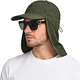 Baseball Sun Cap with Neck Flap, UPF 50+ Waterproof Sun Hat for Men Women | Adjustable Fit, Breathable Vent Holes, Packable &amp; Lightweight Design for Beach Golf Hiking Fishing Running