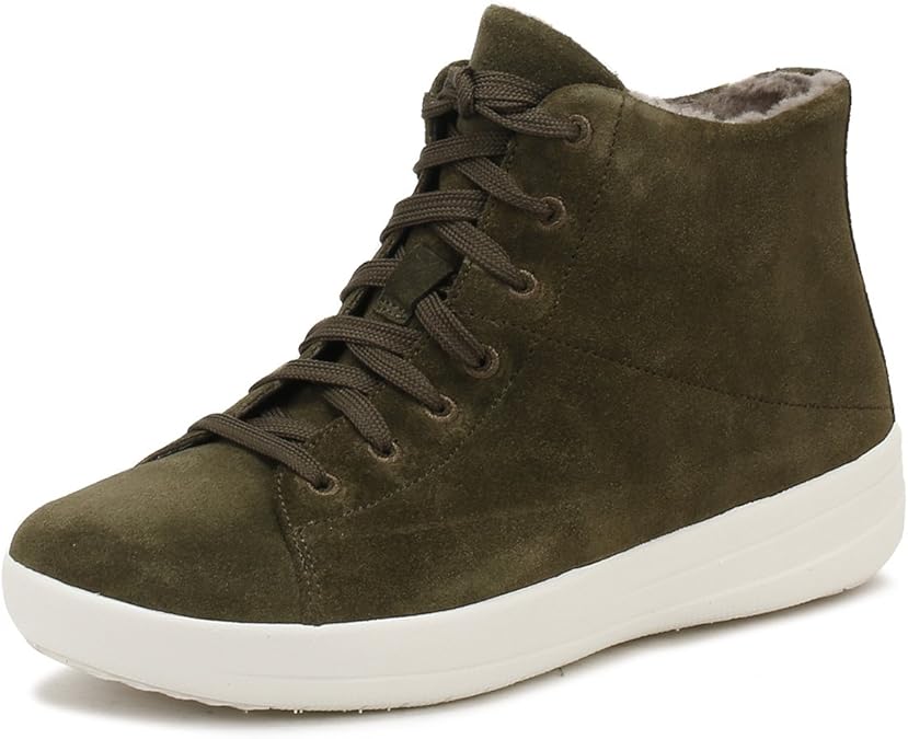 Amazon.com | FitFlop Womens F-Sporty High Top Suede Sneaker Shoes | Fashion Sneakers