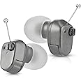 Digital Hearing Amplifier - in-The-Canal (ITC) Pair of in Ear Sound Amplification Devices, Audiologist and Doctor Designed Personal Sound Amplifier for Adults and Sound Enhancer Set by MEDca, Grey