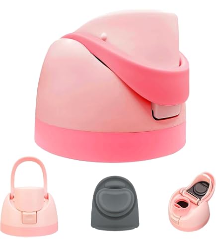 4pcs Silicone Replacement Stopper For Thermos Funtainer 16oz Bottle - Flower Style Lid Plug (Pink) - View #10