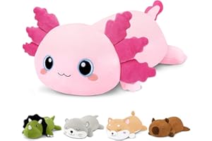 TOYSYM Weighted Axolotl Stuffed Animals, Cute Weighted Axolotl Plush, Soft Stuffed Weighted Plush Pillow Gifts for Kids Adult