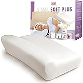 SISSEL Soft Plus Orthopedic Neck Pillow | Viscoelastic Memory Foam for Perfect Sleep Comfort | Adjustable Height | Soft Velour Cover | Ideal for Neck Pain | 5-Year Warranty