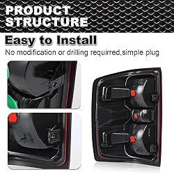 CROSSDESIGN Rear Tail Lights Compatible with Chevy