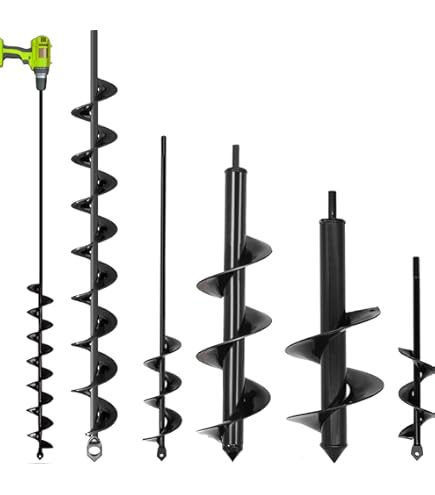 4X12Inch Auger Drill Bit For Planting,Heavy Duty Garden Auger Spiral Drill Bit B