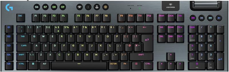 Logitech G G915 X Wireless Keyboard GL Brown UK QWERTY Black