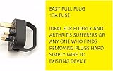 Mr. Gadget's Solutions UK Mains Easy Pull Grip Plug 13A Fused Black Mobility Aid view 2