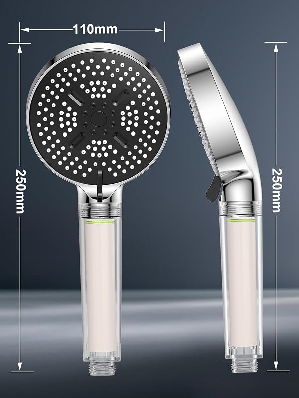 Pommeau de Douche avec Filtration à 25 Étapes avec Tuyau 1,6 M