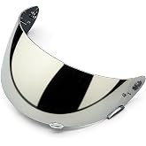 Qualifier Helmet Visor Compatible with Bell Qualifier, Star, Vortex, RS-1, Revolver Helmets Face Shield (Bright Silver)