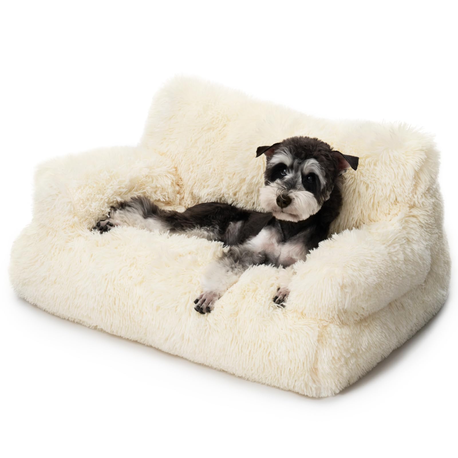 Photo 1 of Mewoo Dog Couch, Small Dog Bed with Removable Washable Cover, Cute Cat Couch for Pets, Cat Beds for Indoor Cats with Anti-Slip Bottom (Beige)