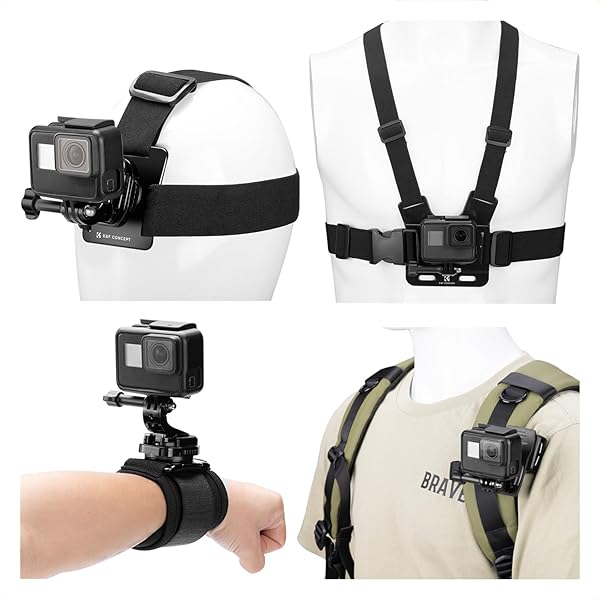 SRUIM Chest Mount Harness Chesty Vest Head Mount Strap Kit For