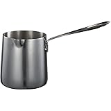 aooyaoo (12oz/370ml) Warmer Milk Pot Suitable For a Gas Cooker and an Induction Cooker 18/10 Stainless Steel Mimi Size
