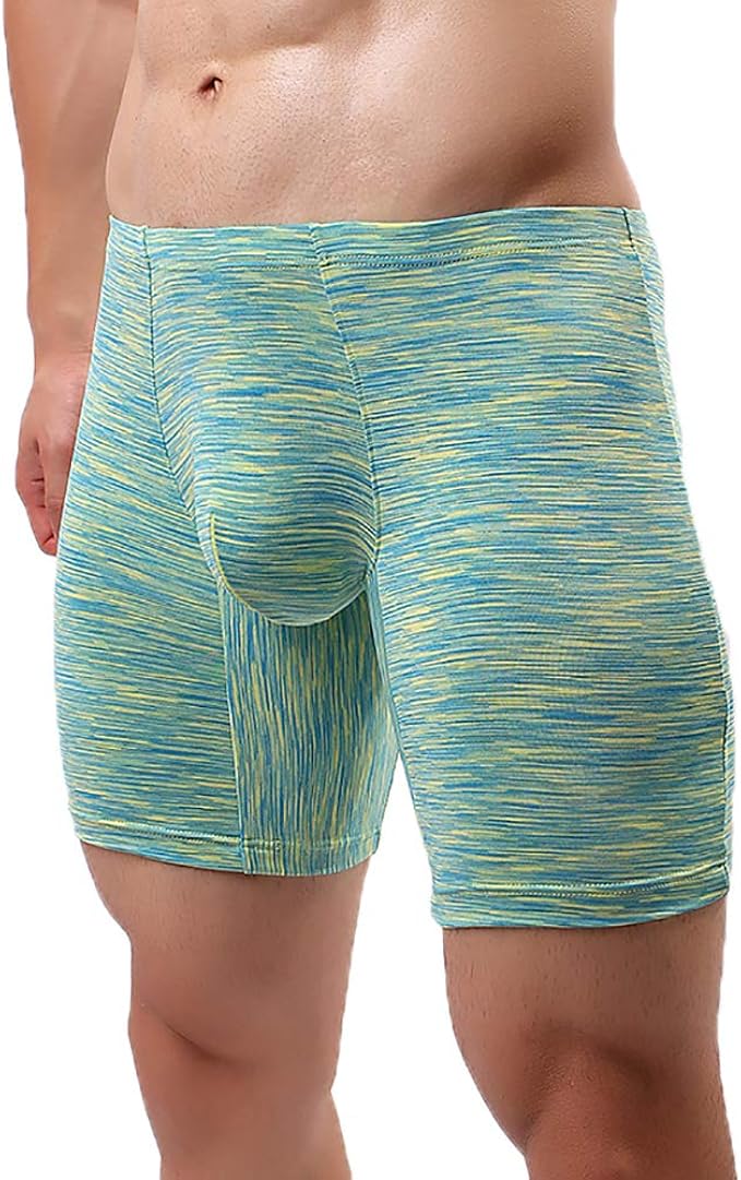 Mens Underwear Boxer Briefs No Ride Up No Fly Front with Pouch