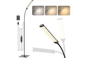 Floor Lamp, iFalarila Reading Lamps Floor Standing [120 LEDs with 3 Color Mode 3000K-6000K & 10 Brightness Setting] Dimmable 