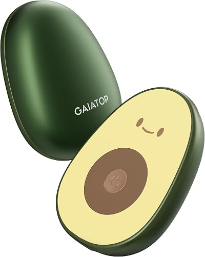 Gaiatop Hand Warmer 2 Pack Rechargeable Avocado Shape 3 Settings USB