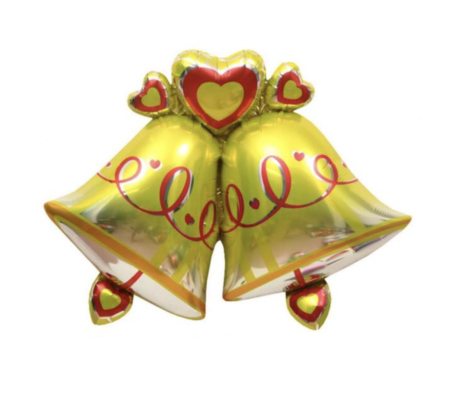 Sleigh Bells Christmas Foil Balloon, 85cm (2 pack)