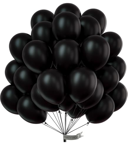 Amazon.com: PartyWoo Black Balloons 100 pcs 10 Inch Matte Black