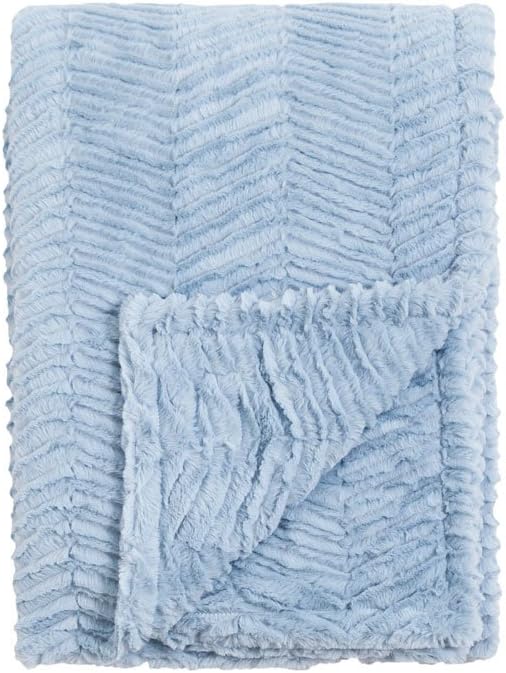 Amazon Com Baby Laundry Glacier Blue Herringbone Jumbo Twin Size