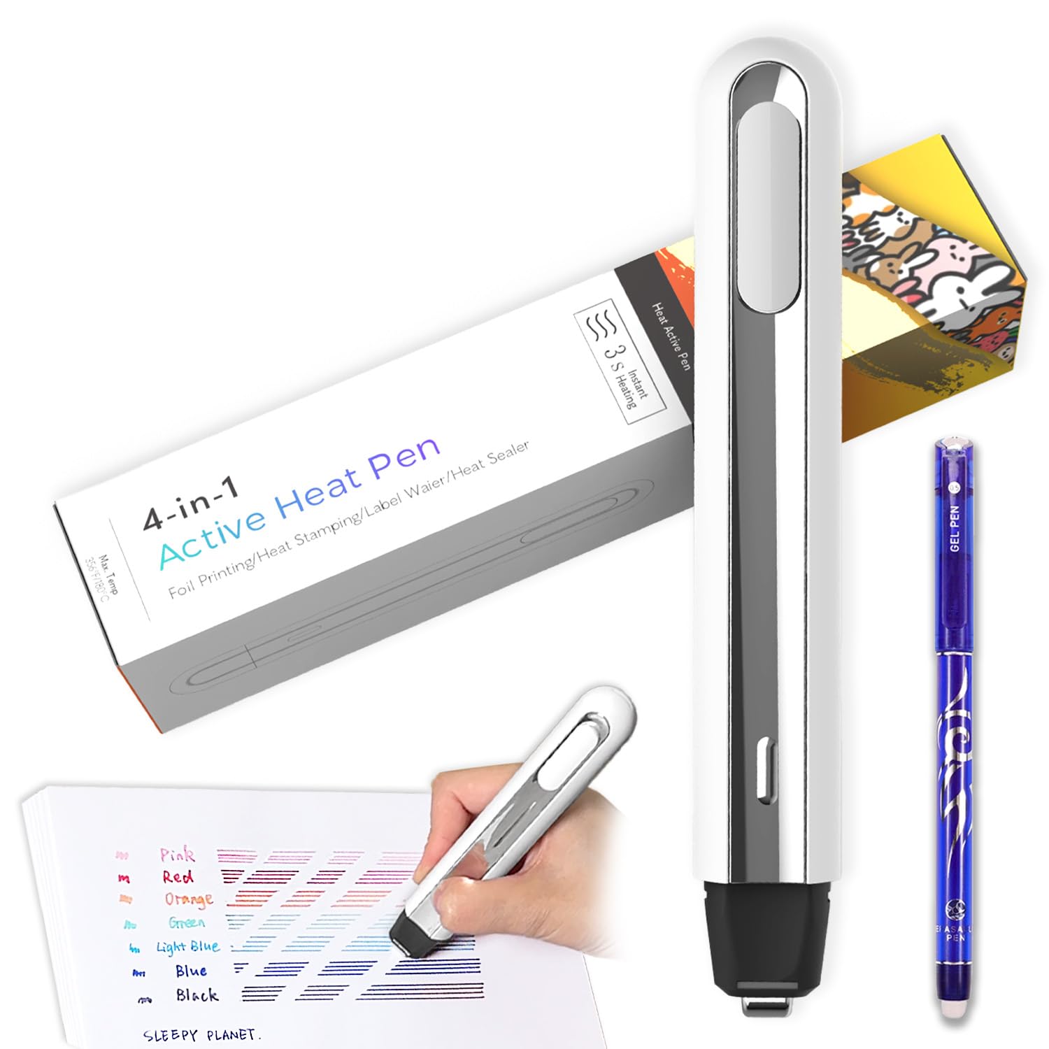 Photo 1 of Thermal Eraser for Erasable Gel Ink Pen - Multipurpose Use as Thermal Print Eraser, Card Flattening Kit, Foil Quill, and Heat Press