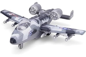 Crelloci Airplane Toy for Kids, Military Bomber Airplane with Lights and Sounds, Pull Back Diecast Plane Fighter Jet Toy for Boys Gift Age 3-8 Camouflage
