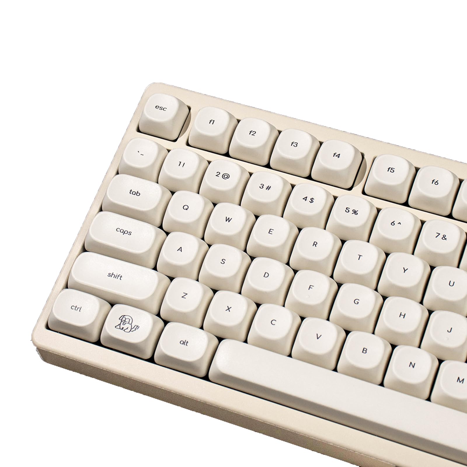 MOA Profile Cute Dog Keycaps, 124 Keys PBT Keycaps