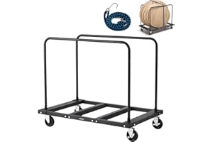 VEVOR Drywall Cart Dolly, 1800 lbs Load Capacity, Steel Panel Truck Cart with 5 inch Swivel Casters, Lumber Drywall Dolly wit