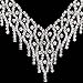 FAYBOX Sparkly Rhinestone Beaded Choker Necklace Earrings Wedding Jewelry Sets