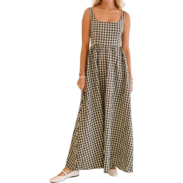 Angie Women's Printed Twist Front Keyhole Maxi Dress at Amazon