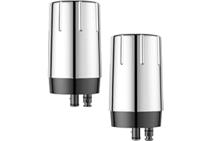 UAMIGYU 2 Pack Faucet Filter Replacement for Brita® Faucet Filter 36311 On Tap Water Filtration System Compatible with Brita® Replacement Filters 36313, FR-200, FF-100, Chrome