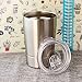 Colorful PoPo Kids Sippy Cup Insulated Tumbler with Lid, Double Wall Stainless Steel (Silver, 12 Oz)