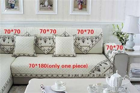 Buy Chezmax Elegant Floral Printed Sofa Cover Dog Mat Stretch