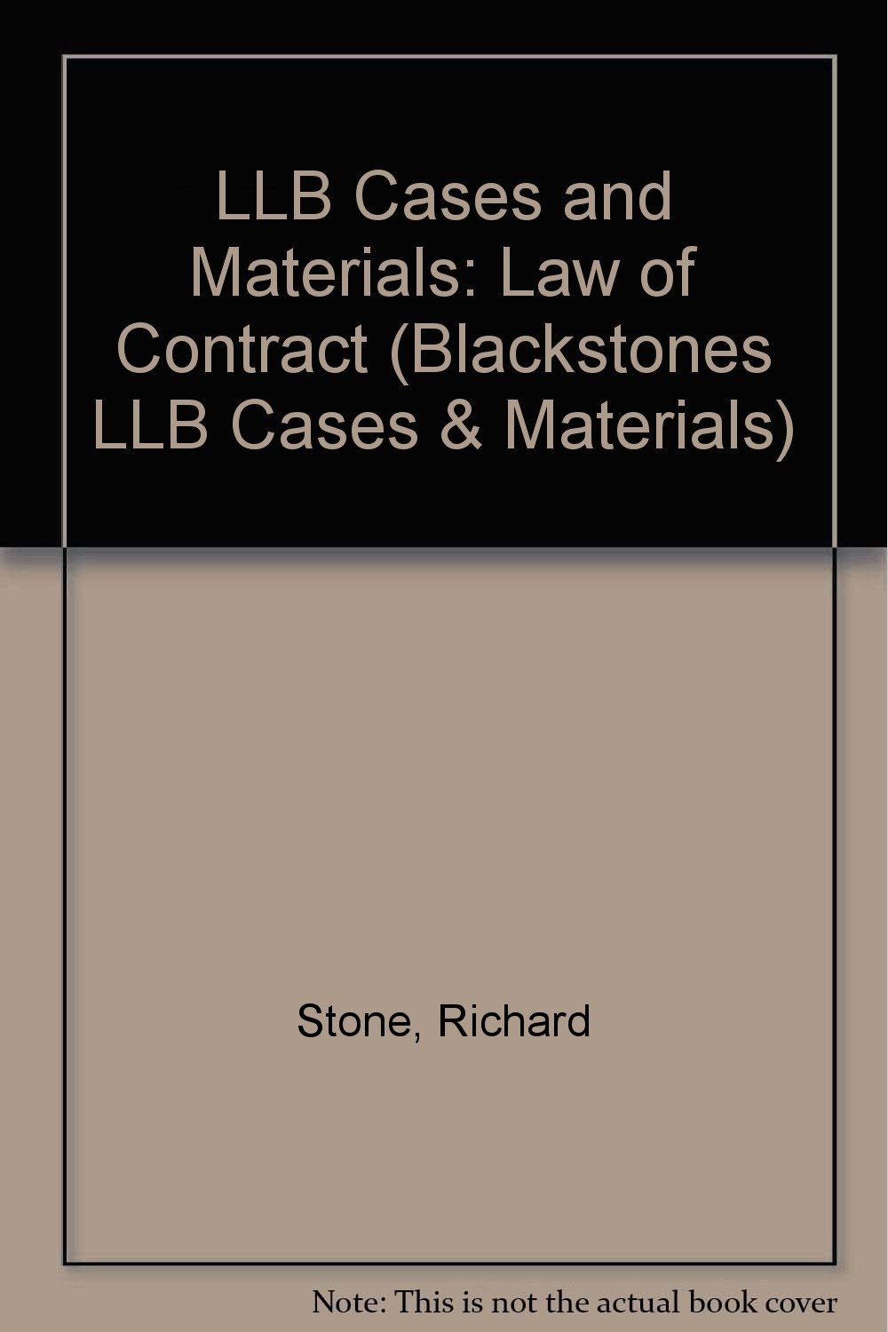 Llb Cases And Materials Law Of Contract Blackstones Llb - 
