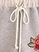 SweatyRocks Women's Vintage Floral Embroidery Drawstring Summer Casual Shorts Grey S