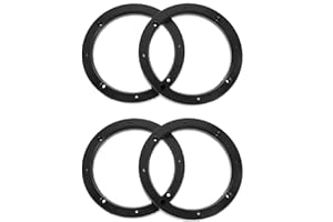 Mobestech 2 Pairs Car Speaker Sturdy Speaker Mount Bracket Ring Useful Adapter Auto Ring for Car (6.5 Inch), 17.5X17.5cm, Black, C7FVJXB952J57K17U