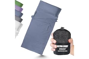 Frelaxy Ultralight Sleeping Bag Liner - Lighter & Compact, 3 Sizes Travel Sheets & Adult Sleep Sack, Comfy Breathable & Cooli