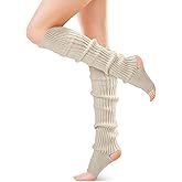 FGZ Long Leg Warmer 80s Party Ribbed Knit Outfits for Women Girls Fashion Socks Accessories