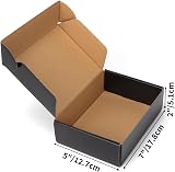 HORLIMER 25 Pack Black Shipping Boxes 178x127x51mm Corrugated view 2