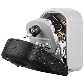 Nueva Generación] WACCET Caja Fuerte para Llaves Grande Caja Llaves Combinacion con Funda Protectora, Caja Seguridad Llaves para Exterior, Casa, Garaje, Escuela (gris): Amazon.es: Industria, empresas y ciencia