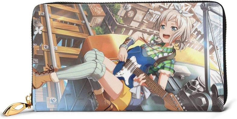 Amazon Jinfeazge バンドリ ガルパ 青葉モカ Afterglow 財布 本革 長財布 小銭入れ ジッパー おしゃれ 多機能 グッズ 大容量 収納 カードケース コインケース 男女兼用 人気 誕生日プレゼント シューズ バッグ