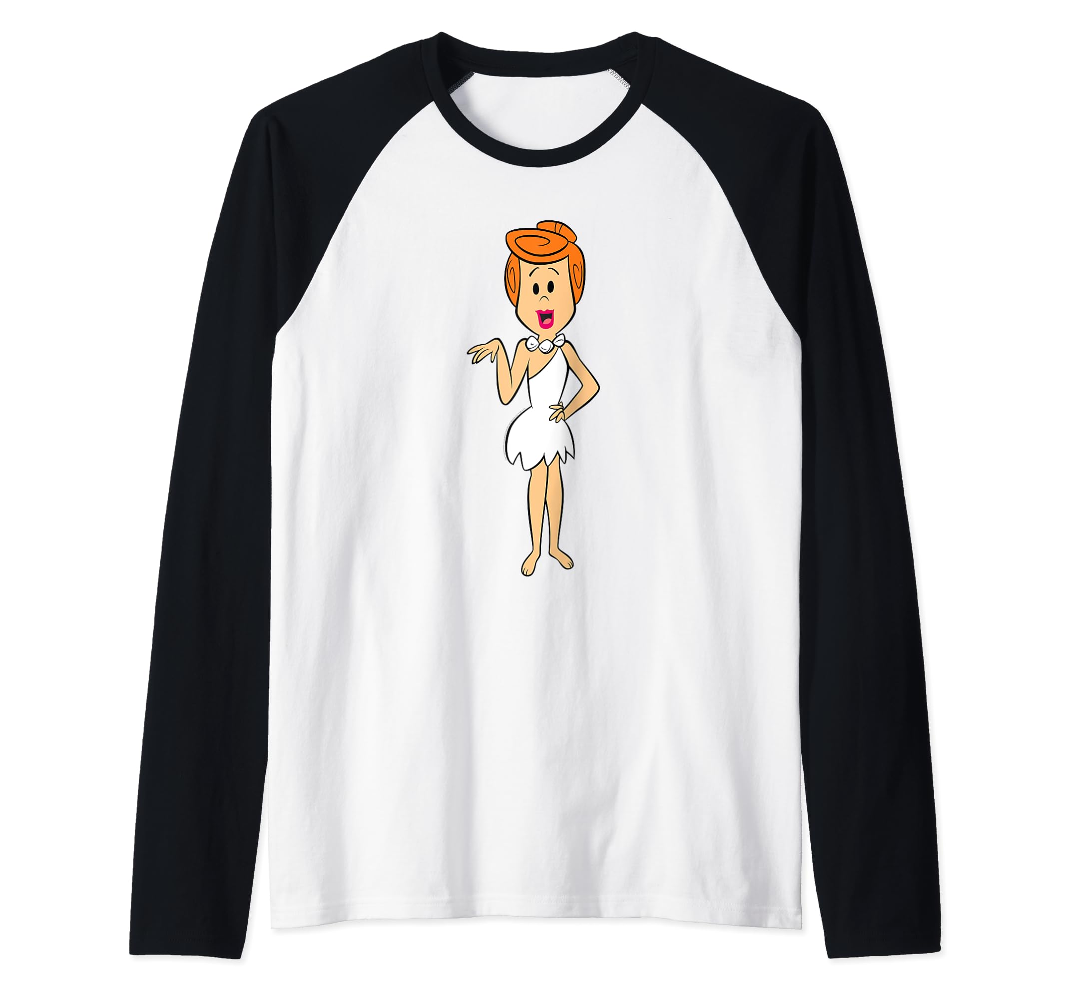 The Flintstones Wilma Flintstone Classic Pose Raglan Baseball Tee